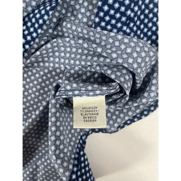 Bugatchi Shirt Medium Mens Shaped Fit Blue Long Sleeve Button Up - Picture 6 of 6